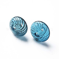 Transparent Handmade Blown Glass Globe Beads&nbsp;X-GLAA-T012-46