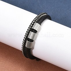 Braided Leather Multi-strand Bracelets&nbsp;BJEW-Z081-15P