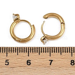 304 Stainless Steel Ring with Heart Hoop Earrings&nbsp;EJEW-K268-37G