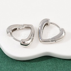Brass Heart Hoop Earrings&nbsp;EJEW-L274-01P