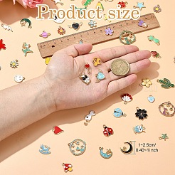 30Pcs 30 Styles Alloy Enamel Pendants&nbsp;ENAM-YW0003-99