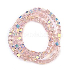 Electroplate Transparent Glass Beads Strands&nbsp;EGLA-B011-07A-AB05