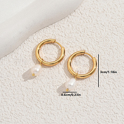 Stainless Steel Teardrop Hoop Earrings&nbsp;X-WK1749