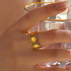 304 Stainless Steel Cuff Open Rings&nbsp;WG15ADB-01