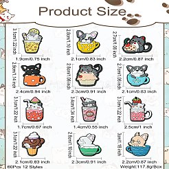 60Pcs 12 Styles Animal Style PVC Cabochons&nbsp;KY-CJ0002-07