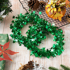 PVC Sparkly Star Metallic Garland with Iron Wire&nbsp;AJEW-TAC0034-08A