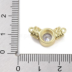 Brass Micro Pave Clear Cubic Zirconia Charms&nbsp;KK-M293-48G