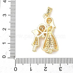 Brass Micro Pave Cubic Zirconia Pendants&nbsp;LS-ZIRC-I356-42G