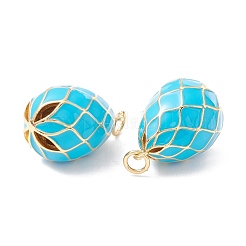 Rack Plating Brass Enamel Pendants&nbsp;KK-B053-02G