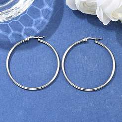Tarnish Resistant 304 Stainless Steel Big Hoop Earrings&nbsp;EJEW-F105-06P
