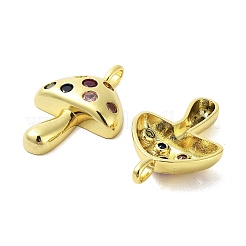Rack Plating Brass Micro Pave Cubic Zirconia Pendants&nbsp;X-KK-A205-01G-01