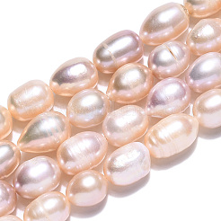Natural Cultured Freshwater Pearl Beads Strands&nbsp;PEAR-N012-08L