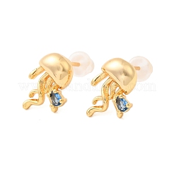 Brass Stud Earrings&nbsp;EJEW-C158-11A-G