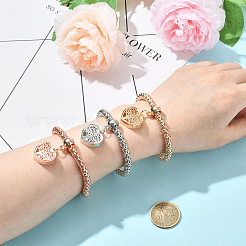 3Pcs 3 Colors Zinc Alloy Charm Bracelets&nbsp;BJEW-SC0001-57
