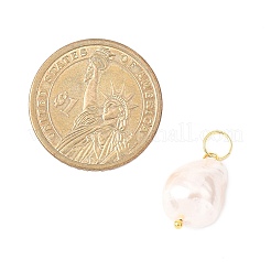 Electroplated Glass Imitation Pearl Pendants&nbsp;PALLOY-JF04579-02
