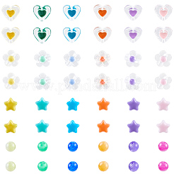 870Pcs 24 Colors Opaque & Transparent Acrylic Beads&nbsp;MACR-PA0001-40