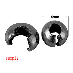 Brass Crimp Beads Covers&nbsp;X-KK-G016-G-NF