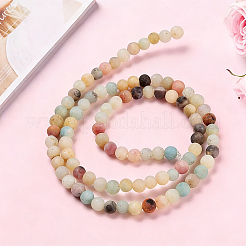 6 Strands Natural Flower Amazonite Beads Strands&nbsp;G-PA0002-52