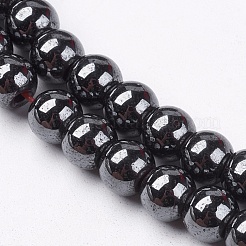 Magnetic Synthetic Hematite Beads Strands&nbsp;X-G-Q893-6mm