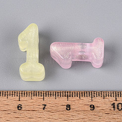 Luminous Frosted Transparent Acrylic Beads&nbsp;TACR-T029-21B
