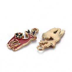 Alloy Enamel Pendants&nbsp;X-ENAM-S126-063-NR