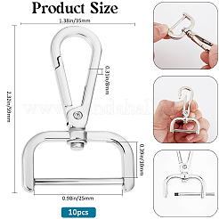 10Pcs Alloy Swivel Lobster Claw Clasps&nbsp;FIND-BBC0003-82A-P