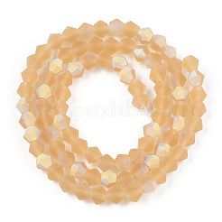 Imitate Austrian Crystal Bicone Frosted Glass Beads Strands&nbsp;GLAA-F029-TM4mm-A18