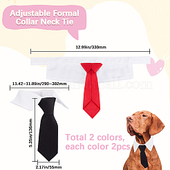 4Pcs 2 Colors Polyester Pet Ties&nbsp;AJEW-GF0010-56