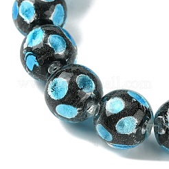 Handmade Silver Sand Lampwork Beads Strands&nbsp;LAMP-A003-01A