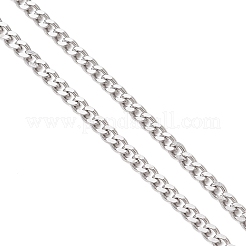 304 Stainless Steel Twisted Chain Curb Chain Slider Necklaces Making&nbsp;AJEW-JB01487-02