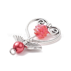 Glass Pearl Bead Angel Pendants&nbsp;PALLOY-JF02054