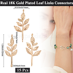15Pcs Brass Links/Connectors&nbsp;KK-BBC0018-20