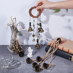 Iron Bell & Alloy Hanging Ornaments&nbsp;HJEW-UN00103