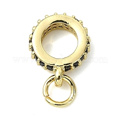 Brass Micro Pave Cubic Zirconia Pendants&nbsp;KK-H270-05G