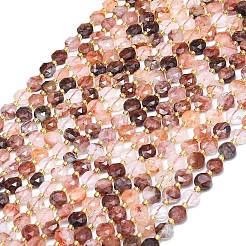 Natural Hematoid Quartz/Ferruginous Quartz Beads Strands&nbsp;G-C116-A79-02