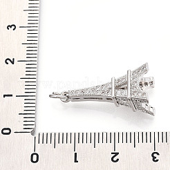 Brass Micro Pave Cubic Zirconia Pendants&nbsp;KK-N268-04P