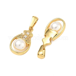 304 Stainless Steel & ABS Plastic Imitation Pearl Pendants&nbsp;STAS-C172-23G