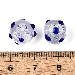 Handmade Foil Lampwork Beads Strands&nbsp;FOIL-T008-02C
