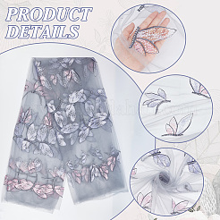 2 Yards Sequin Organza Fabrics&nbsp;DIY-GA0007-73B