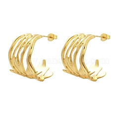 304 Stainless Steel C-Shaped Cuff Earrings&nbsp;EJEW-U070-02G