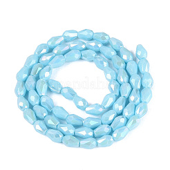 Opaque Solid Color Electroplate Glass Beads Strands&nbsp;LS-EGLA-N013-P4mm-B12