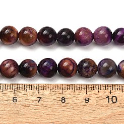 Natural Tiger Eye Beads Strands&nbsp;G-F591-18-8mm-10