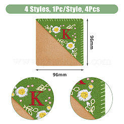 4Pcs 4 Style Felt Embroidery Bookmarks&nbsp;FIND-HY0003-46K