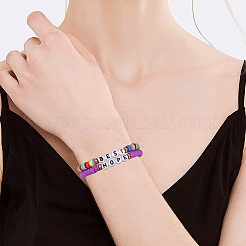 12Pcs 12 Style Polymer Clay Disc Heishi Surfer Stretch Bracelets Set&nbsp;BJEW-SW00117