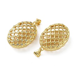 Brass Micro Pave Clear Cubic Zirconia Pendants&nbsp;KK-D221-19G-04