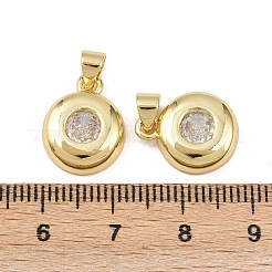 Brass Cubic Zirconia Pendants&nbsp;KK-L251-45G