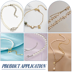 12Pcs 6 Styles 201 Stainless Steel & 304 Stainless Steel Box Chains Chain Extender&nbsp;FIND-UN00028-01