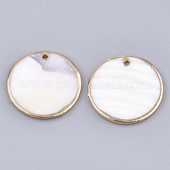 Electroplate Freshwater Shell Pendants&nbsp;SHEL-T012-06