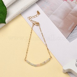 March Birthstone Natural Morganite Beaded Bracelets&nbsp;BJEW-JB06092-03
