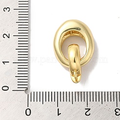 Oval Rack Plating Brass Fold Over Clasps&nbsp;KK-A225-03B-G